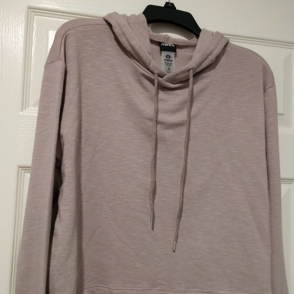 Mono b boxy cropped sweatshirt NWT mauve size S